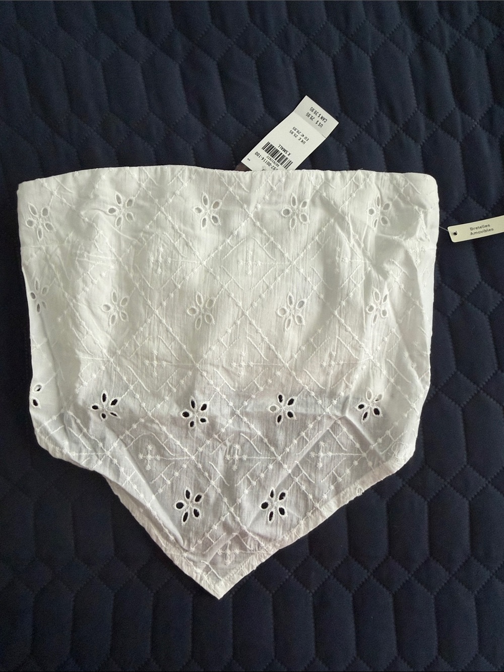 Hollister White Eyelet Bandana Tube Top